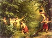 Fritz Zuber-Buhler The Cherry Thieves France oil painting artist